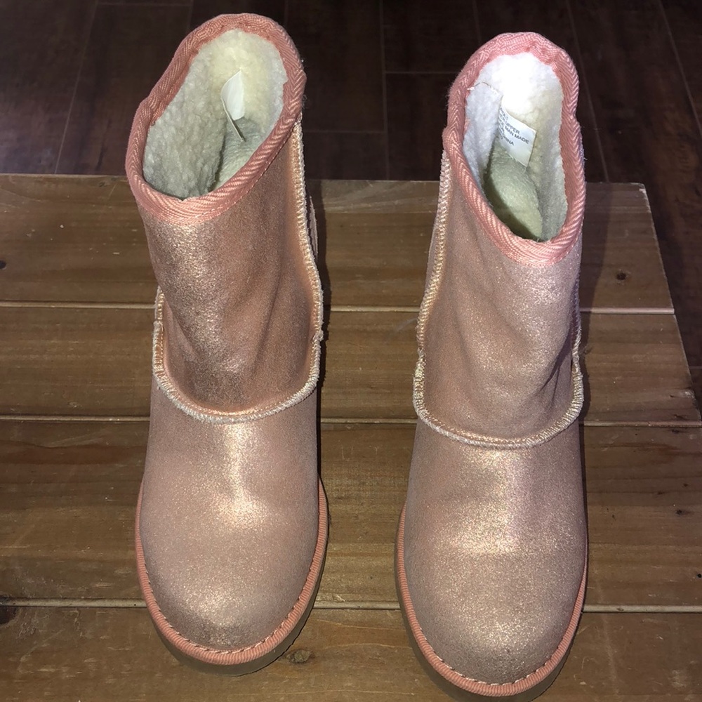 Nine West| Women Wedge Boots| Size 7| Rose Gold Sparkle Pattern